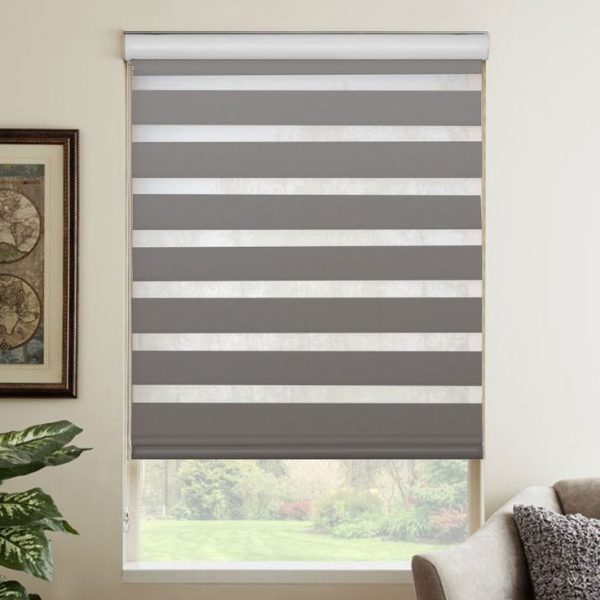 Grey Zebra Blind