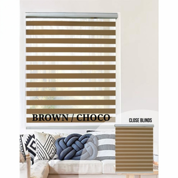 Brown Zebra Blind